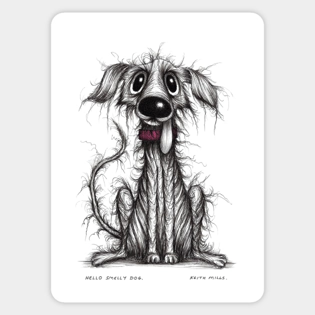 Hello Smelly dog Sticker by Keith Mills